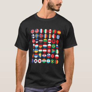 Camiseta Bandeiras dos Países da Internacional Mundial