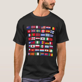Camiseta Bandeiras dos Países da Internacional Mundial