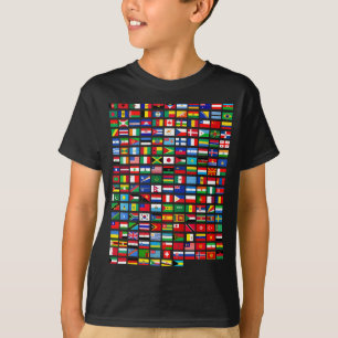 Camiseta Bandeiras dos países do Legal gráfico mundial