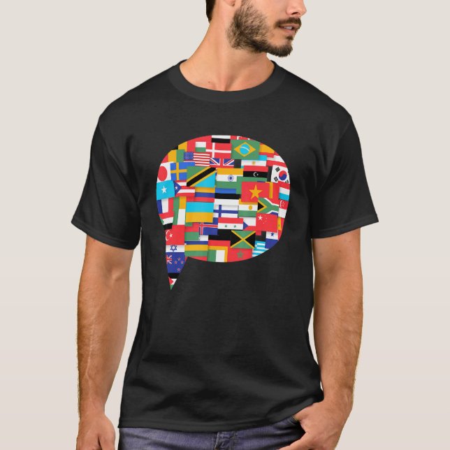 Camiseta Bandeiras Dos Países Do Mundo Internacional (Frente)