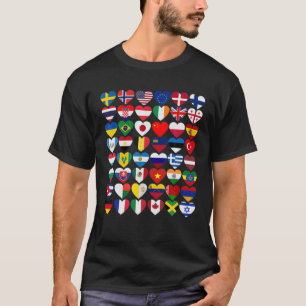 Camiseta Bandeiras Dos Países Do Mundo, Internacional