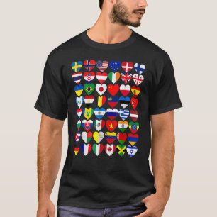 Camiseta Bandeiras Dos Países Do Mundo Internacional