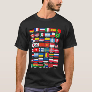 Camiseta Bandeiras Dos Países Do Mundo Internacional