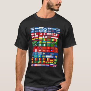 Camiseta Bandeiras Dos Países Do Mundo Internacional