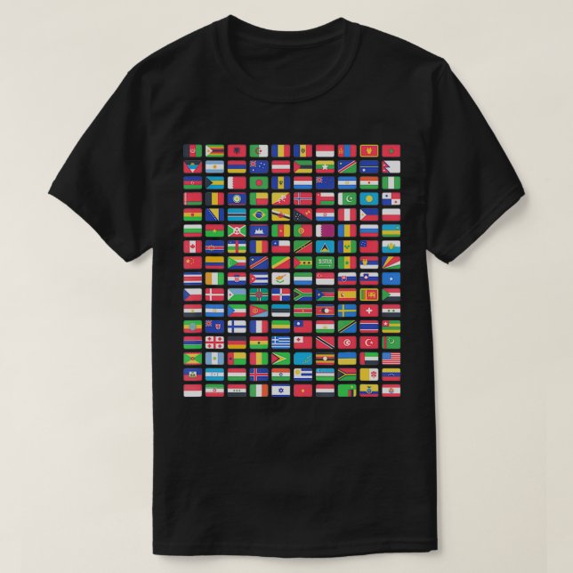 Camiseta Bandeiras dos países do Paraíso Mundial (Frente do Design)