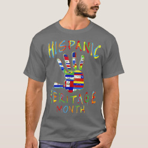 Camiseta Bandeiras dos países latinos com patrimônio hispân