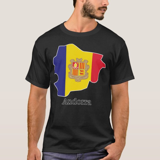 Camiseta Bandeiras e países Andorra (Frente)