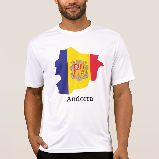 Camiseta Bandeiras e países Andorra T-Shirt (Frente)