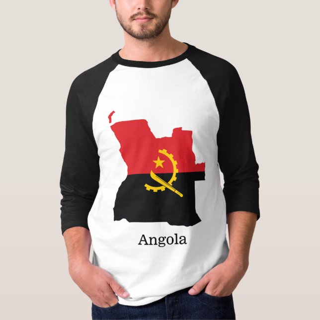 Camiseta Bandeiras e países Angola (Frente)