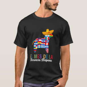 Camiseta Bandeiras engraçadas de países hispânicos, lhama H
