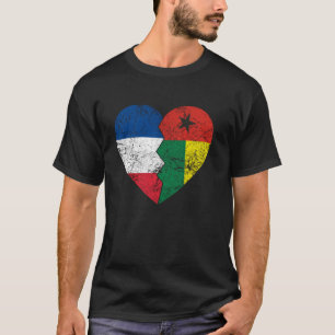 Camiseta Bandeiras Francesas do Coração de Bissau  França G