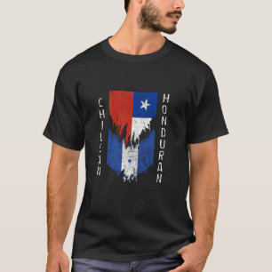 Camiseta Bandeiras hondurenhas chilenas rasgadas no Chile e