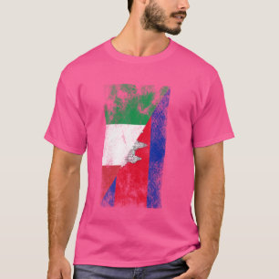 Camiseta Bandeiras Itália Camboja - Italiano Cambojano