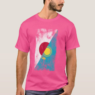 Camiseta Bandeiras Japão Cazaquistão - Japonês Cazaque, Caz