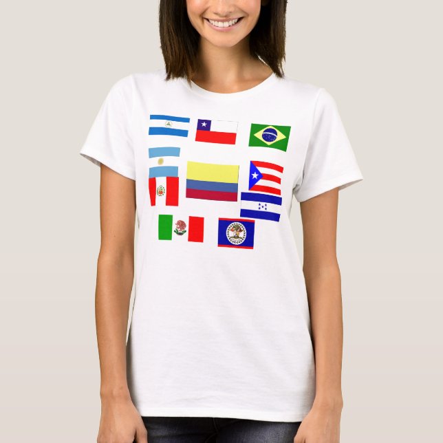 Camiseta Bandeiras Latin (Frente)