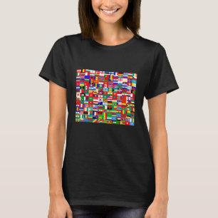 Camiseta Bandeiras Legais do Mundo Ilustração Desenho Gráf