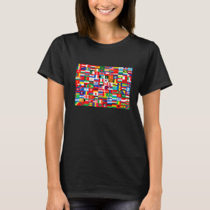 Camiseta Bandeiras legal do Desi Gráfico da Ilustração Mund