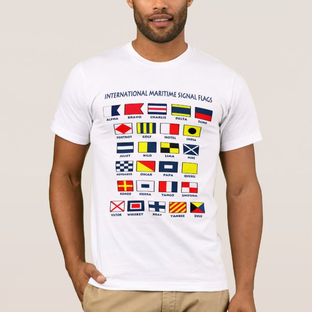 Camiseta Bandeiras marítimas (Frente)
