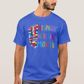 Camiseta Bandeiras Países Latinos Girassol Herança Hispânic