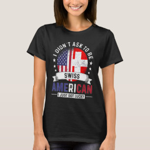 Camiseta Bandeiras Países Suíço Americano Orgulho Suíça F