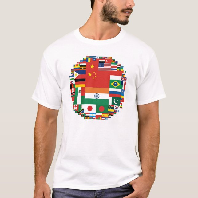 Camiseta Bandeiras pela população (Frente)