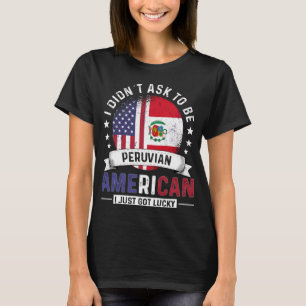 Camiseta Bandeiras Peruanas Americanas País do Orgulho Peru