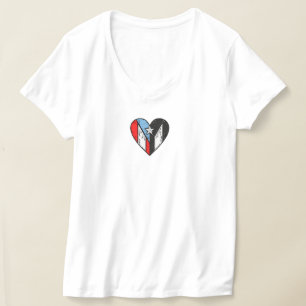 Camiseta Bandeiras porto-riquenhas Boricua Heart, Porto R