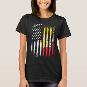 Camiseta Bandeiras Sicilianas Americanas Patrióticas Cultiv