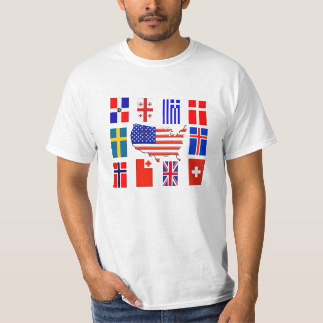 CAMISETA BANDEIRAS TRANSVERSAIS EM TODO O MUNDO (Frente)