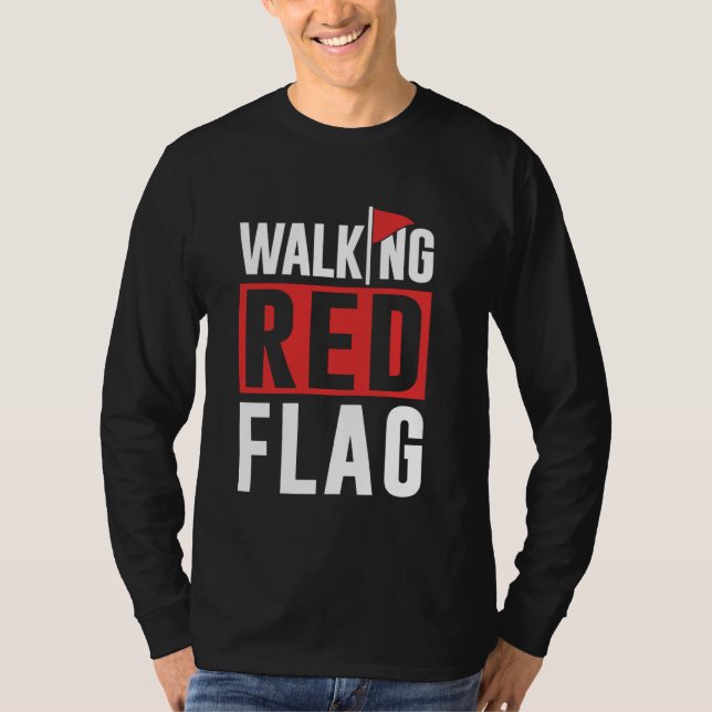Camiseta Bandeiras Vermelhas Andando Sinalizadores Vermelho (Frente)