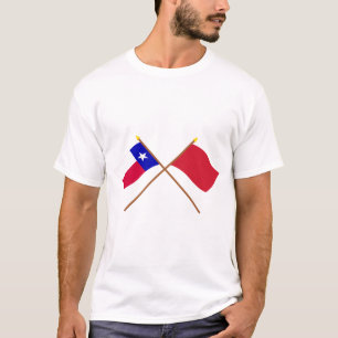 Camiseta Bandeiras vermelhas cruzadas dos vagabundos de