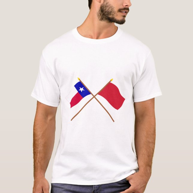 Camiseta Bandeiras vermelhas cruzadas dos vagabundos de (Frente)