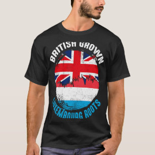 Camiseta Bandeiras Vintage de Raízes de Luxemburgo Cultivad