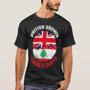 Camiseta Bandeiras Vintage de Raízes Libanesas Cultivadas B