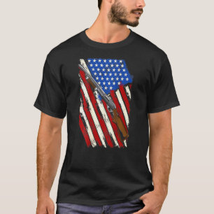 Camiseta Bandeja Americana Da Espingarda No Tiro Do Pombo D