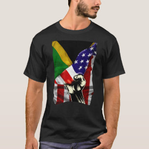 Camiseta Bandeja americana Half American Jamaican ROOTS USA