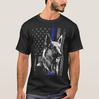Camiseta Bandeja azul fina Sinalizador K 9 German shepherd 