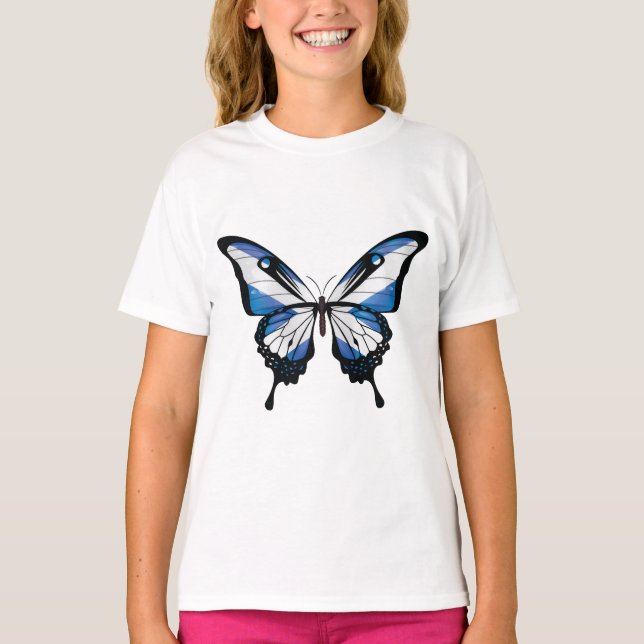 Camiseta Bandeja da Borboleta Swallowtail Escócia (Frente)