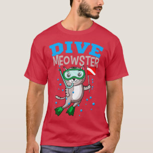 Camiseta Bandeja de mergulho por baixo do Cat Diver Meowste