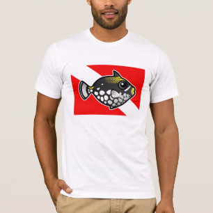 Camiseta Bandeja de Triggerfish, do Palhaço de Cartoon