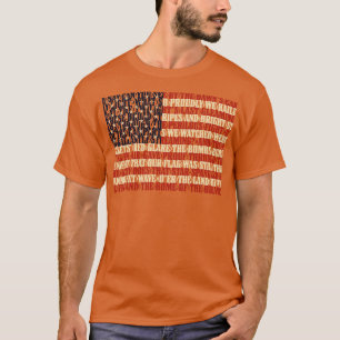 Camiseta Bandeja do hino nacional dos EUA O banner StarSpan