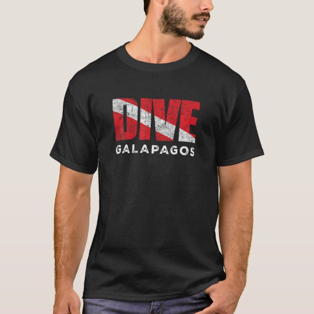 Camiseta Bandeja do Mergulhador de Galápagos Scuba (Frente)