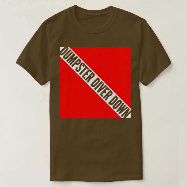 Camiseta Bandeja do Mergulhador para Baixo Vermelho e Branc (Frente do Design)