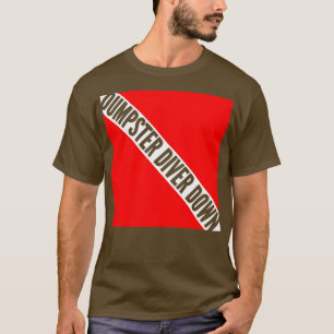 Camiseta Bandeja do Mergulhador para Baixo Vermelho e Branc
