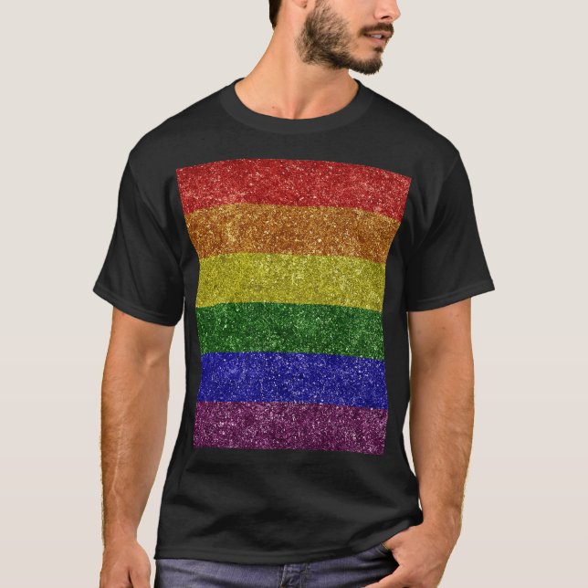Camiseta Bandeja do orgulho do arco-íris (Frente)