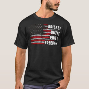 Camiseta Bandeja dos Bumbuns Brisket e bandeira americana d