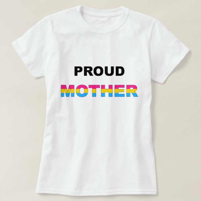 Camiseta Bandeja orgulhosa LGBT da mãe (Frente do Design)