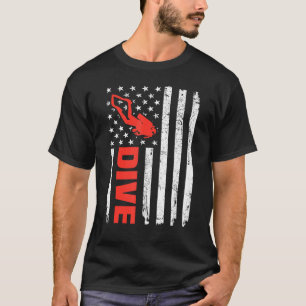 Camiseta Bandeja Scuba, Bandeira Dos Eua, Para Instrução De