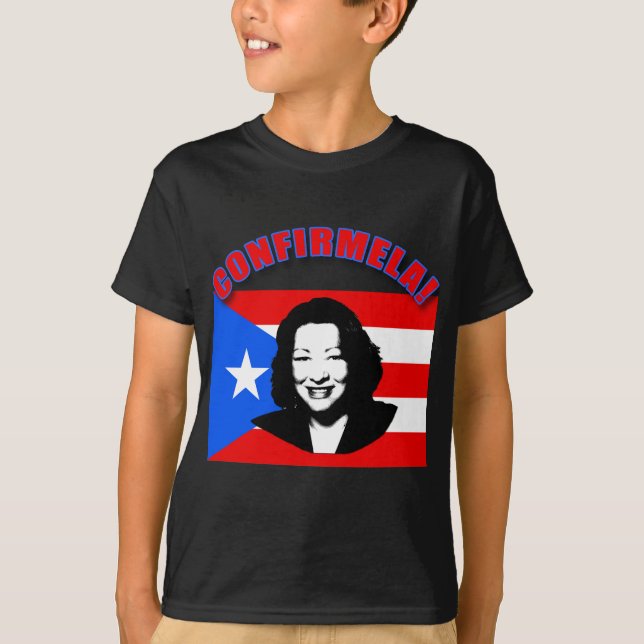 Camiseta Bandera de Puerto Rico do engodo de CONFIRMELA (Frente)