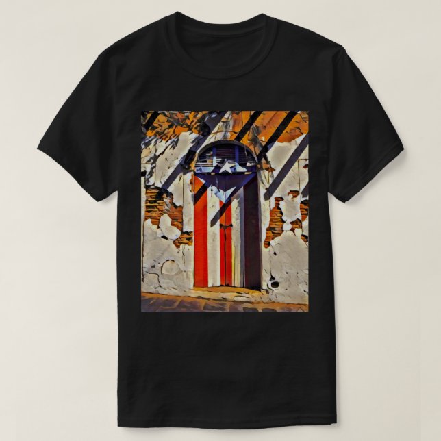 Camiseta Bandera del orgullo de Puerto Rico (Frente do Design)